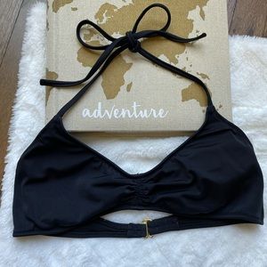 Victoria’s Secret Ruched Black Bikini Top